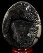 Septarian Dragon Egg Geode - Crystal Filled #37446-1